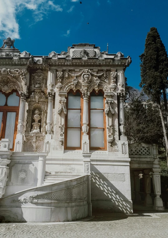 an old building that is being restored to look old