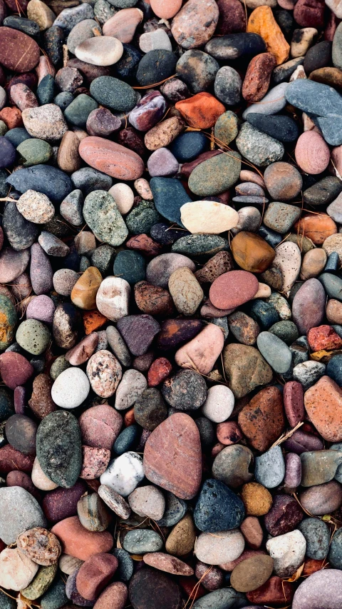 a large pile of rocks is shown from above