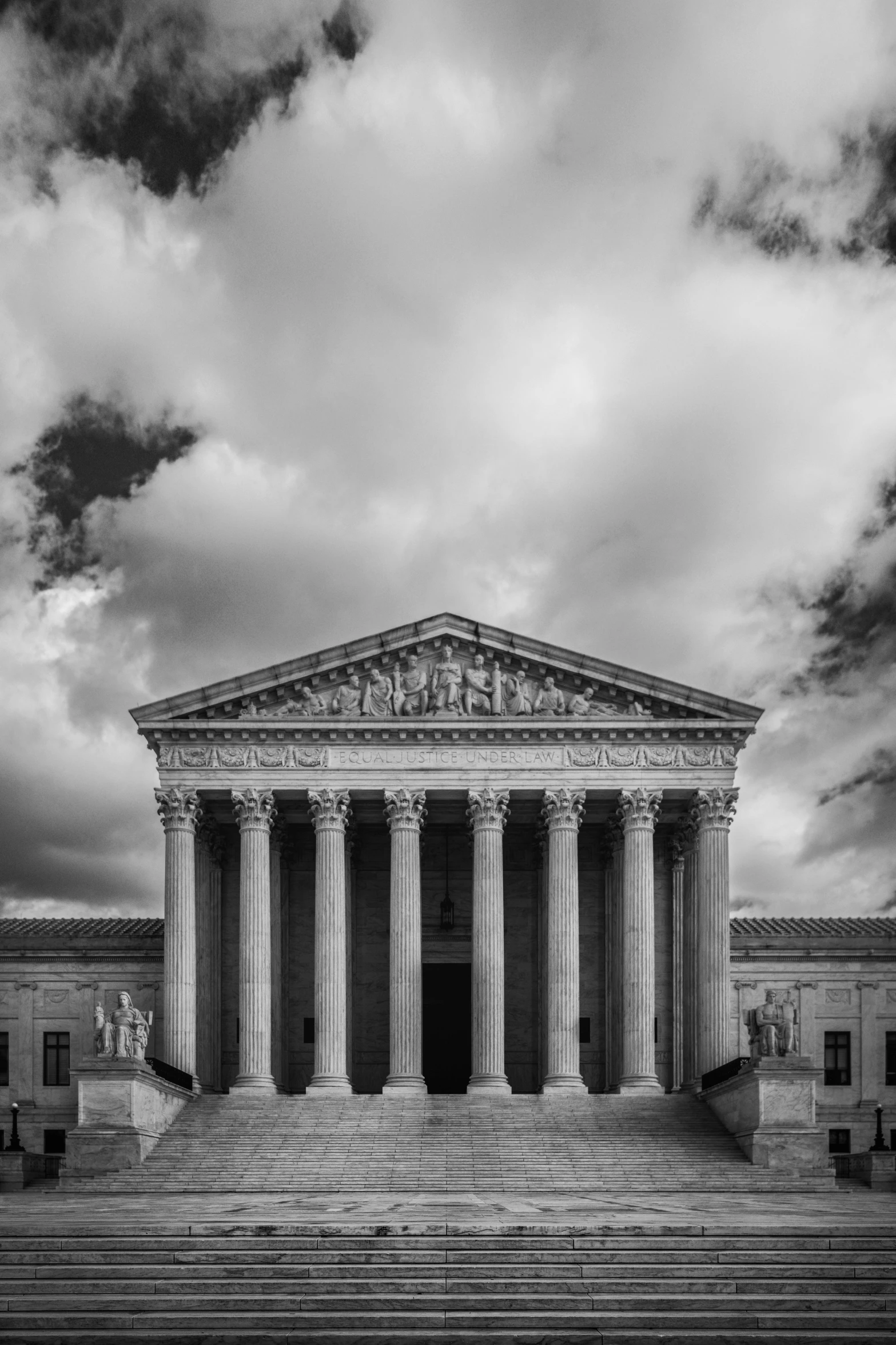 an old black and white po of the supreme court