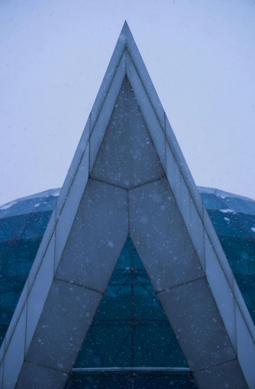some sort of triangles with snow on them