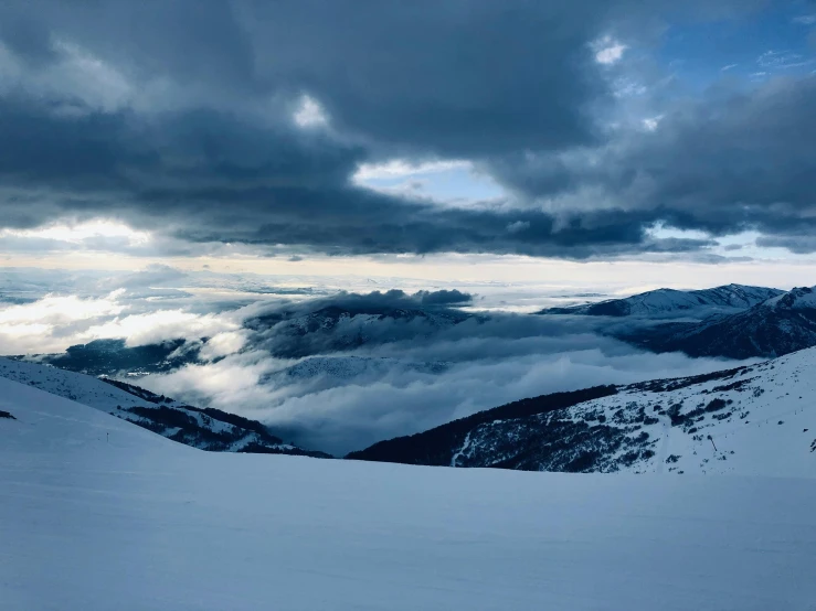 the sky is full of heavy, low clouds