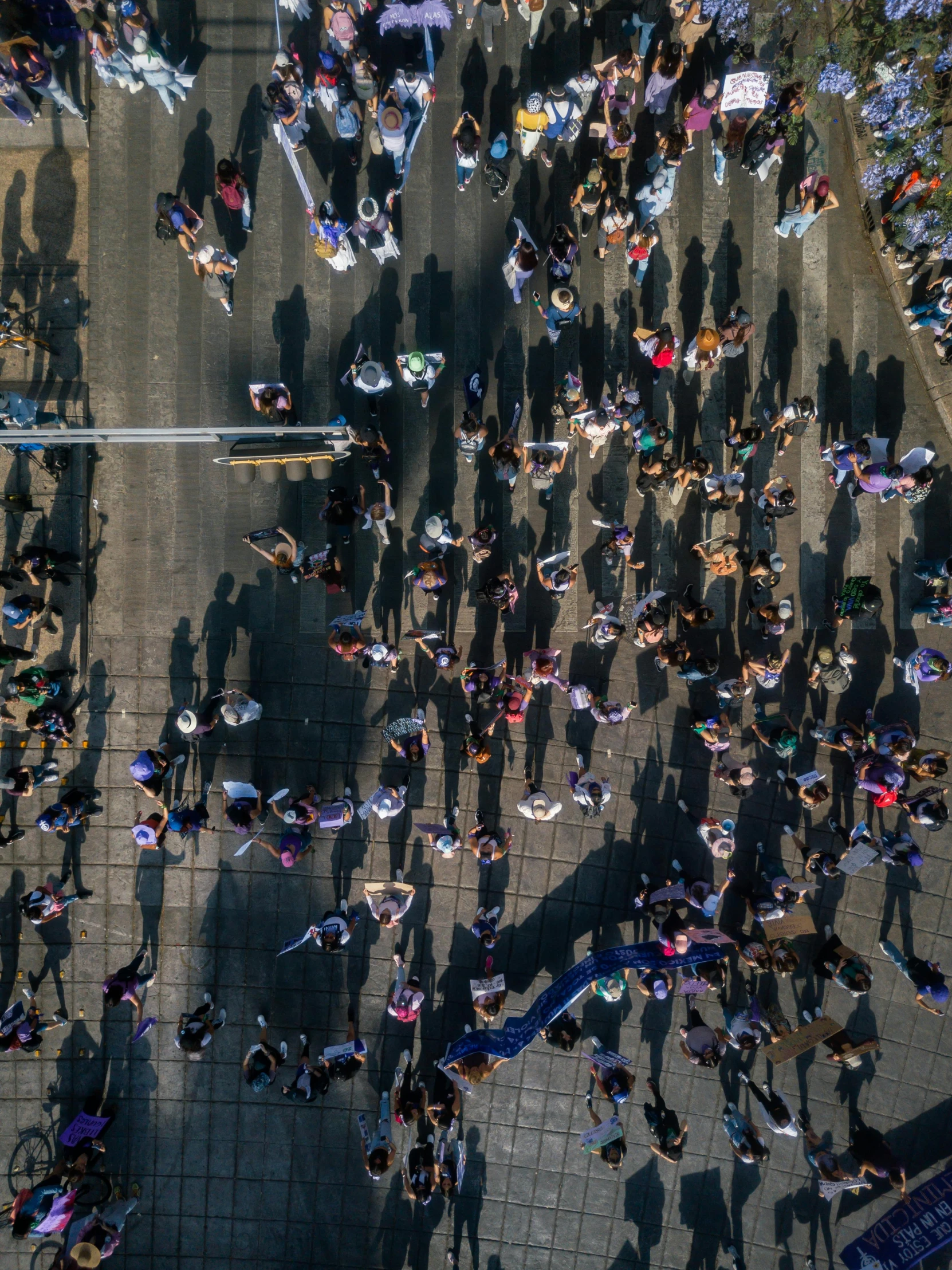 people standing in the middle of a road