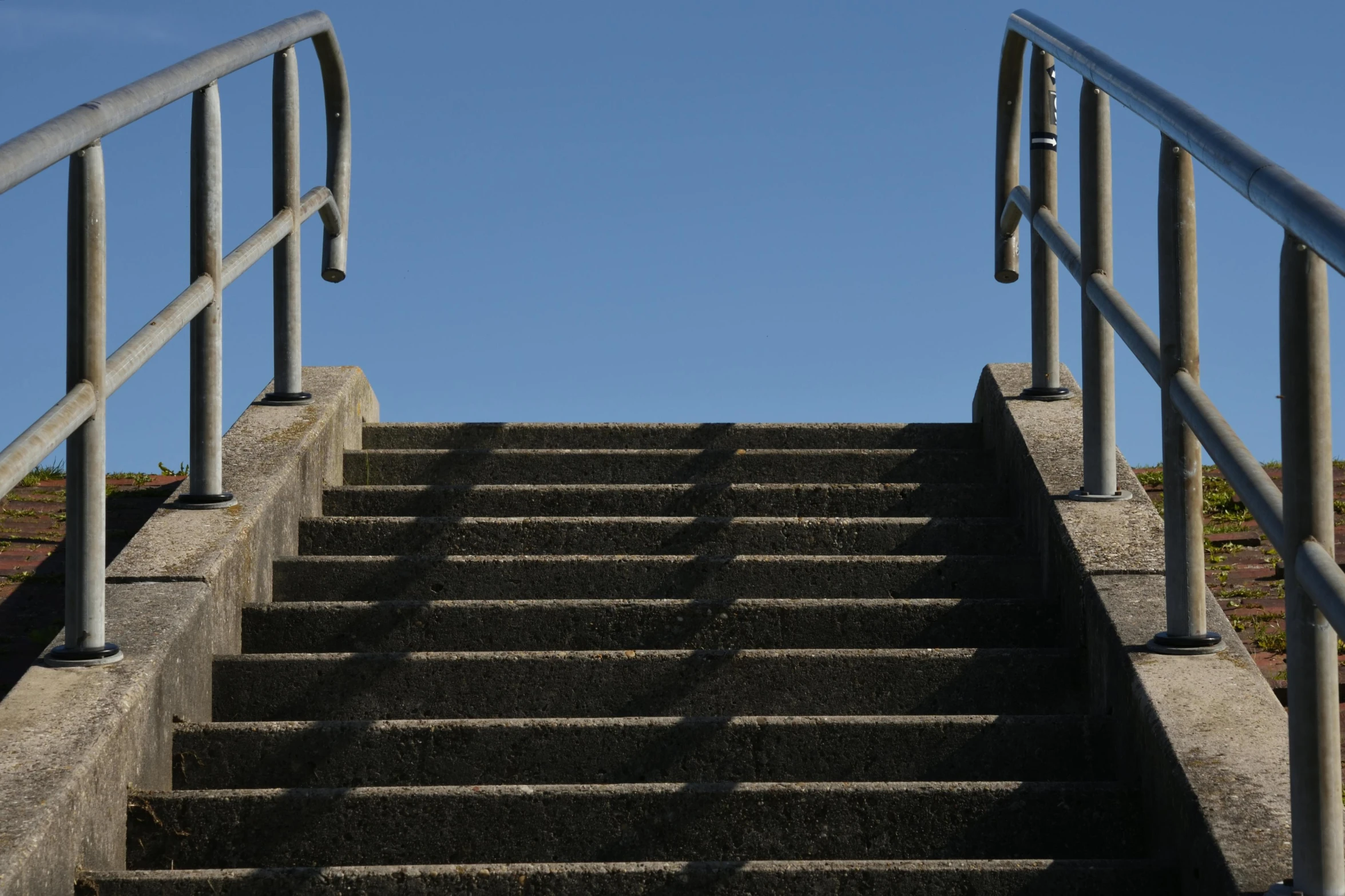 some steps up on top of some concrete steps