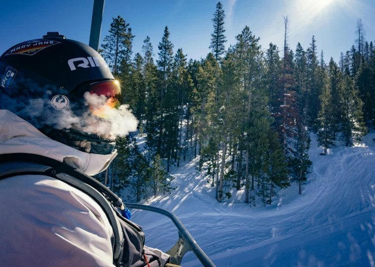 an image of someone skiing and a sky lift