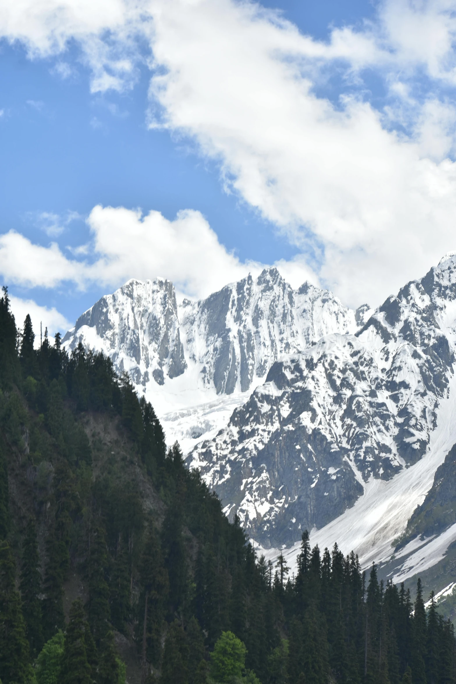 the mountains of the alpine region are covered in snow