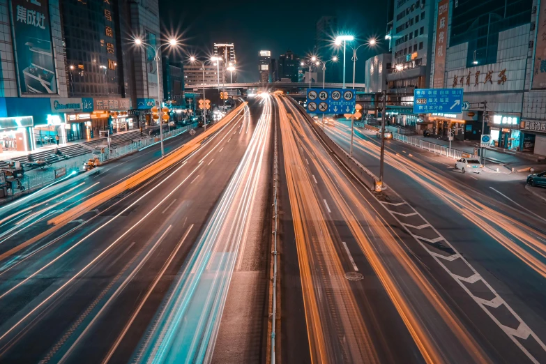 an empty city with buildings and light traffic