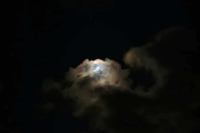 there is a very bright moon in the middle of the night