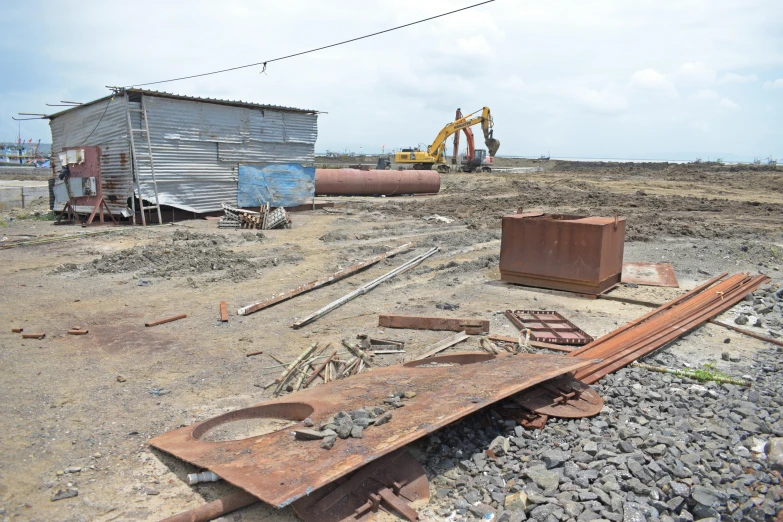 an old train that is sitting on the ground