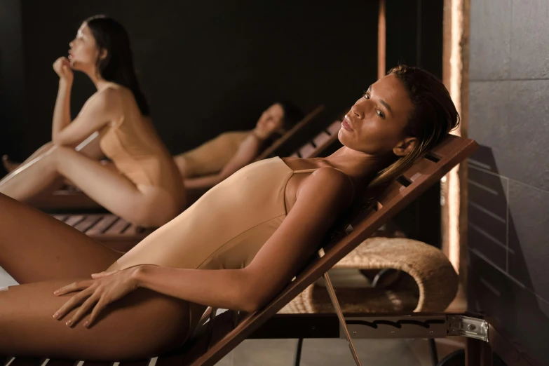 people relaxing in a private steam room at a spa