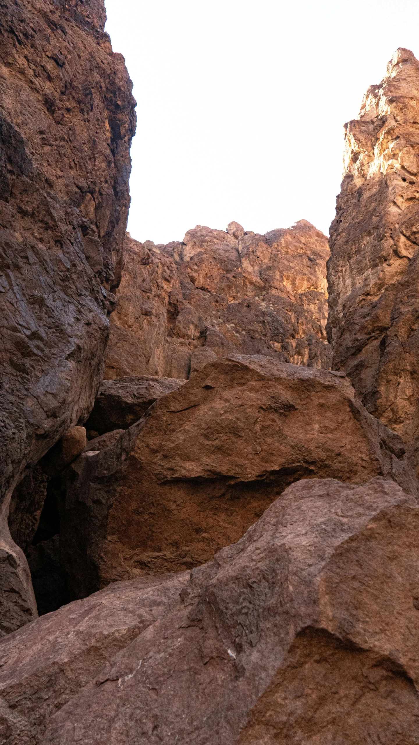 a rock climb up to the top of a mountain