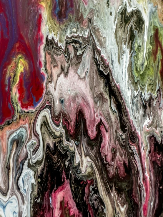 an abstract painting of colors and texture