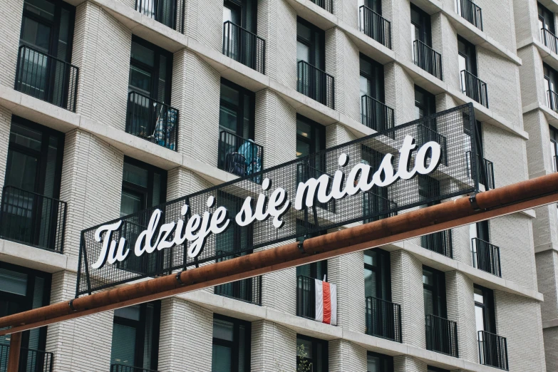 the sign on the front of an italian building