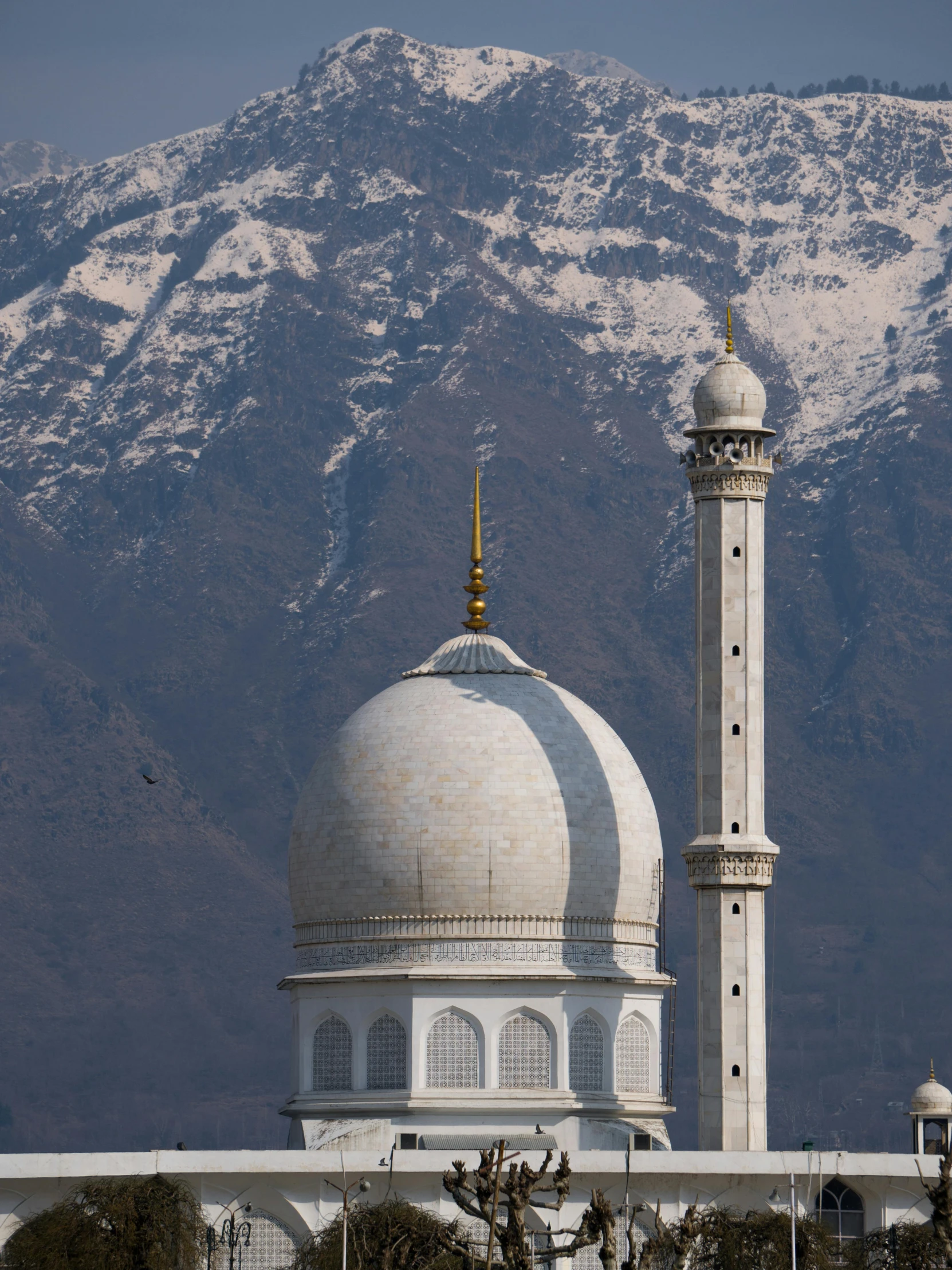 the tall white building has a massive dome