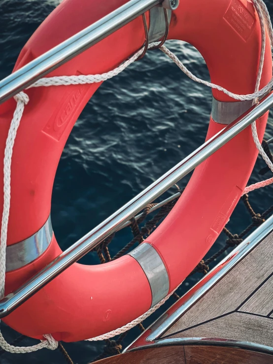 the ropes on the boat are neatly made