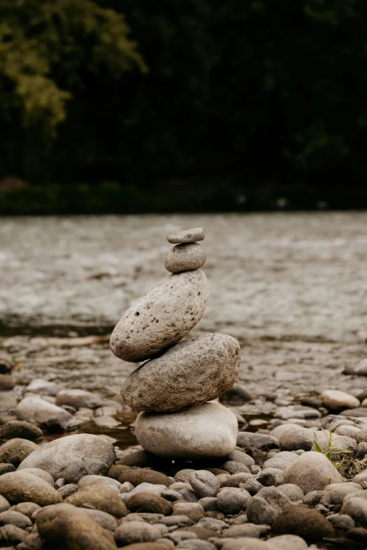 several rocks stacked on top of each other