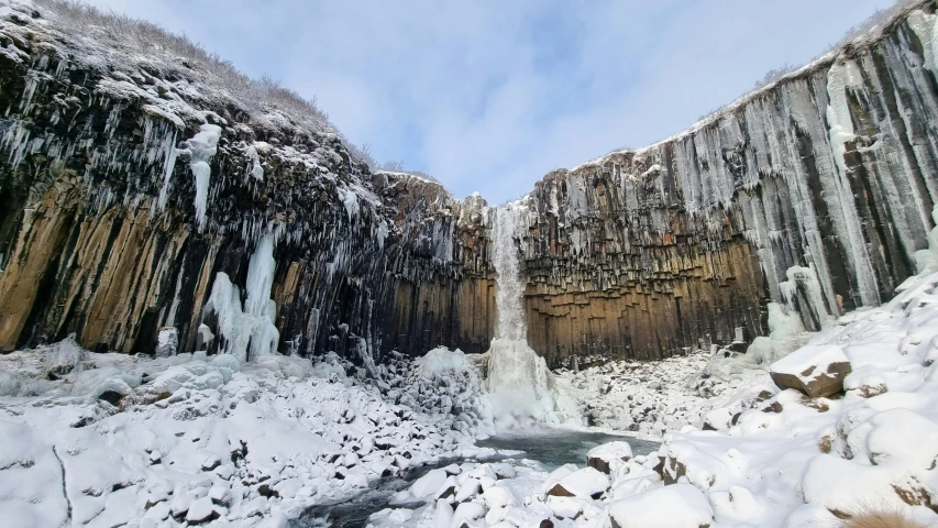 winter has fallen in the canyons and it is almost all covered