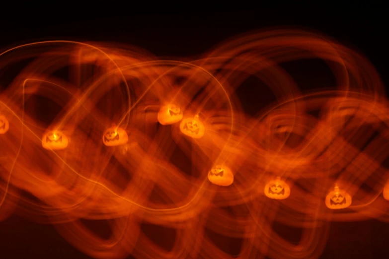 an image of orange string lights