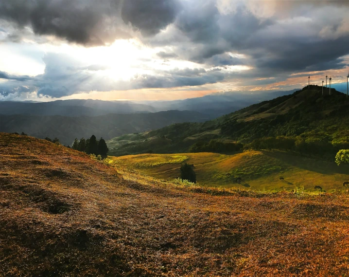 storm clouds over the mountains in a country