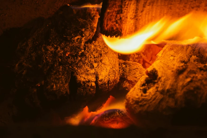 a close up s of a fire coming from a stove