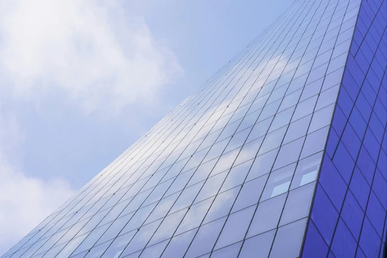 an abstract blue building with some lines and droplets