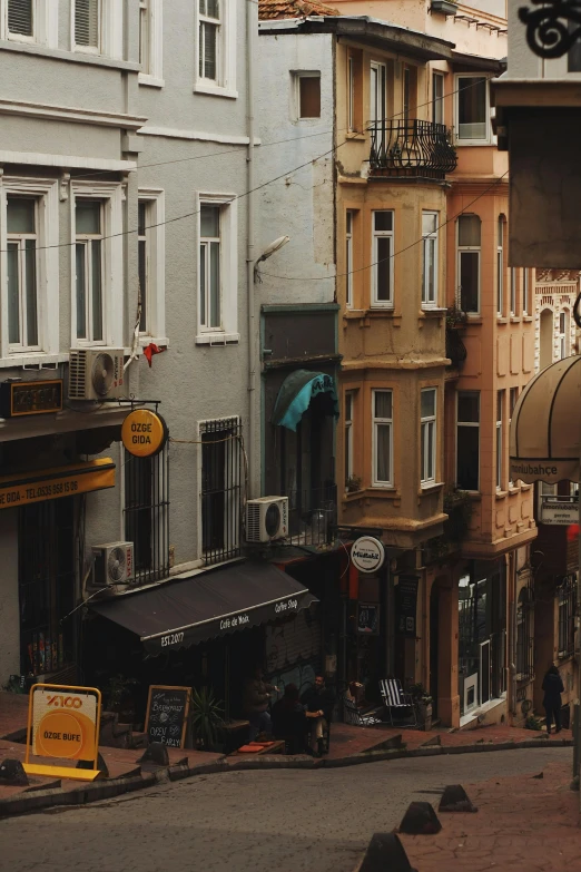 street scene in urban area with some buildings