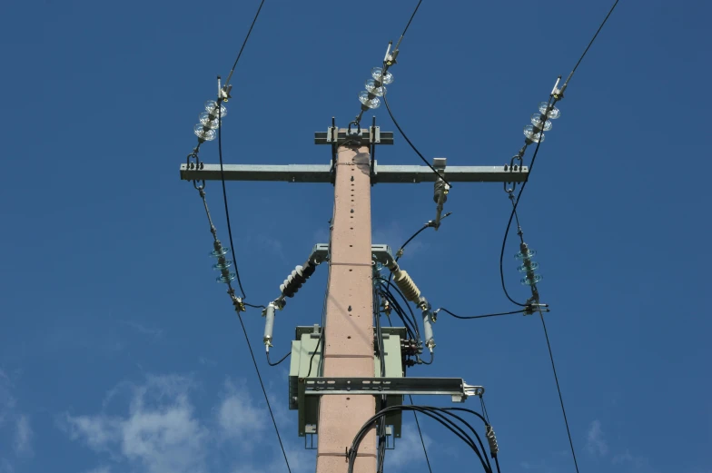 there is a large power line in the sky