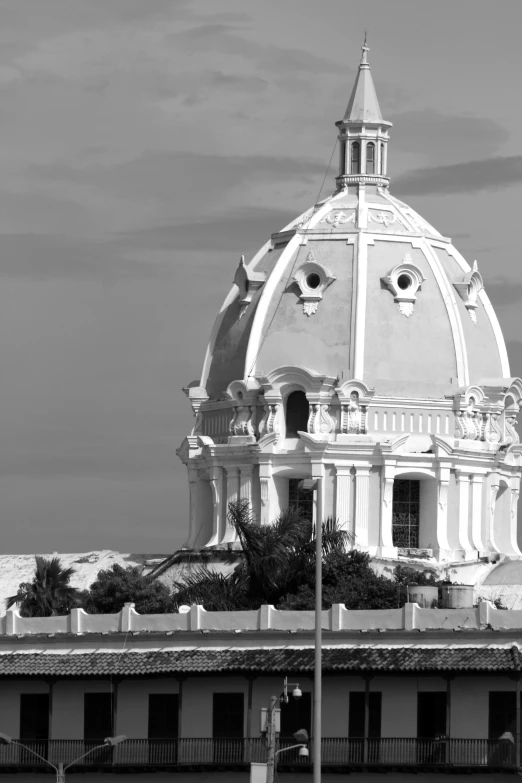 black and white pograph of an ornate building