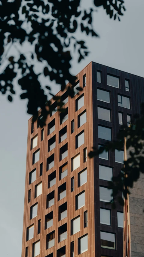 a large building with many windows in the sun