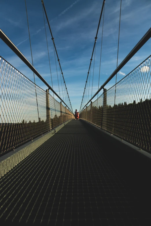 the view from a bridge looking into the distance