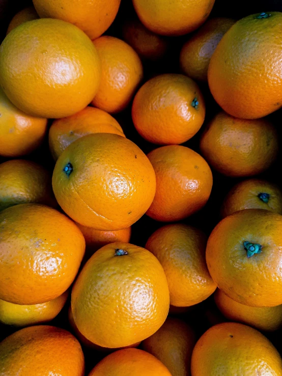 a lot of oranges in one box as background