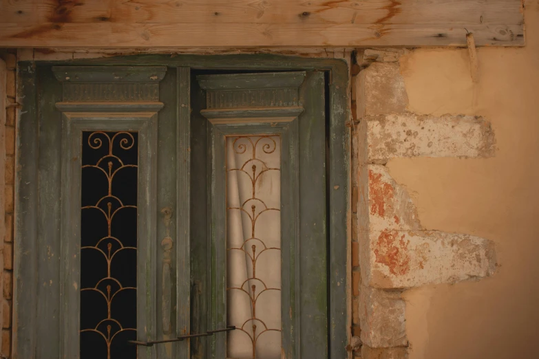 the window and front doors are made from wood