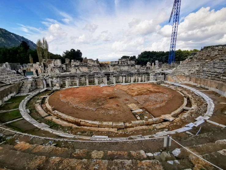 an old theatre with no people standing around it