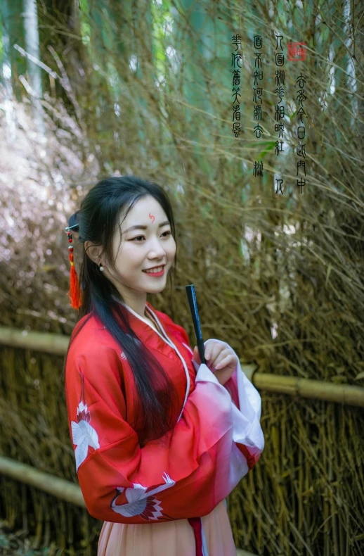 an asian lady is wearing a geisha style outfit