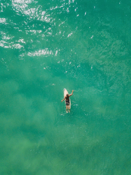 people are swimming in the ocean with no ones on a surfboard