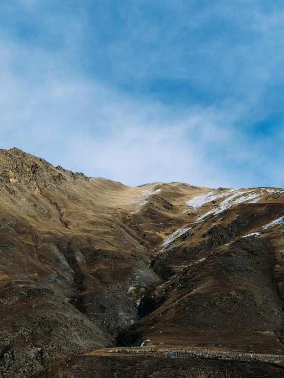 a mountain with snowy mountains on top