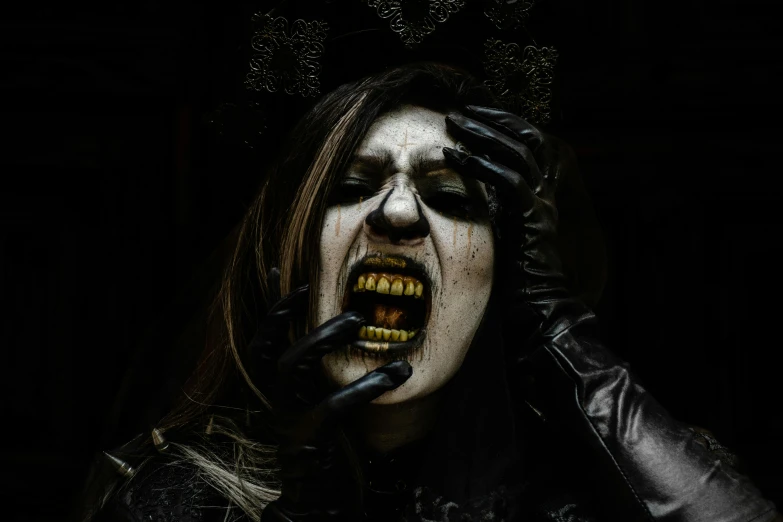 an image of a woman in a creepy costume
