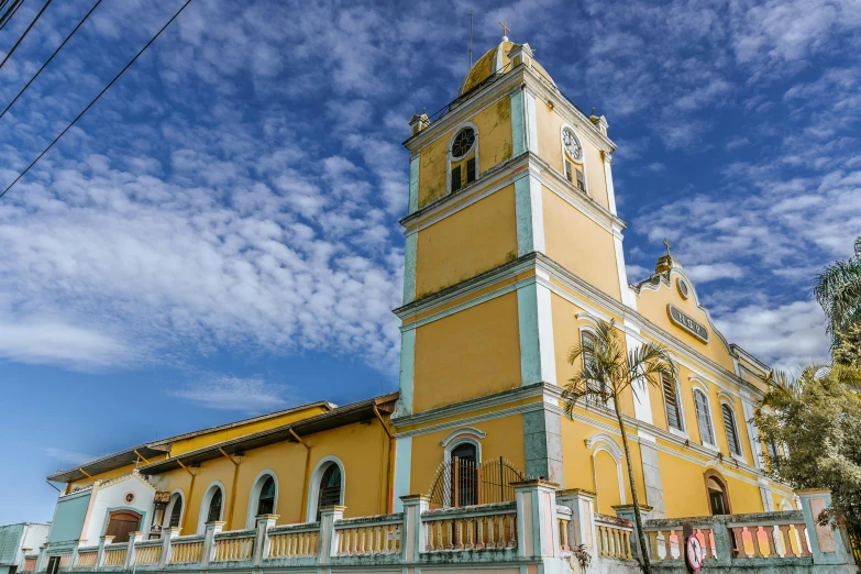 a tall building with a large clock tower