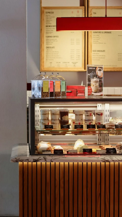 a small bakery is full of confection products