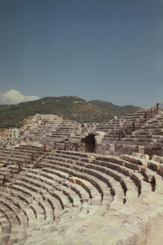 the view of an ancient roman ampule from a distance