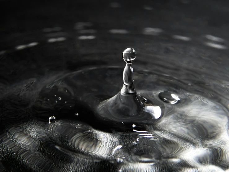 a close - up view of some water drops