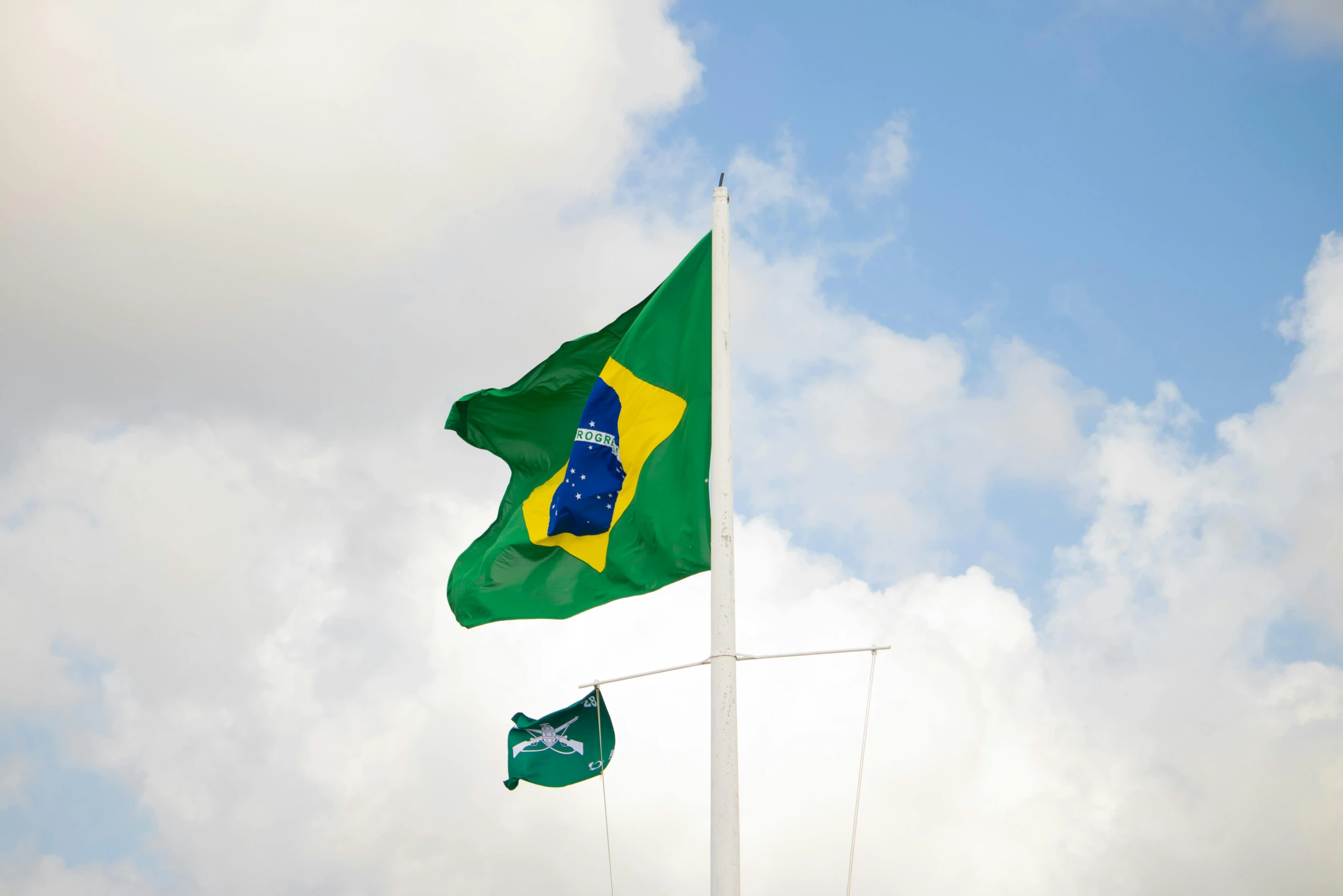 two flags of the zilian and zil on a flagpole