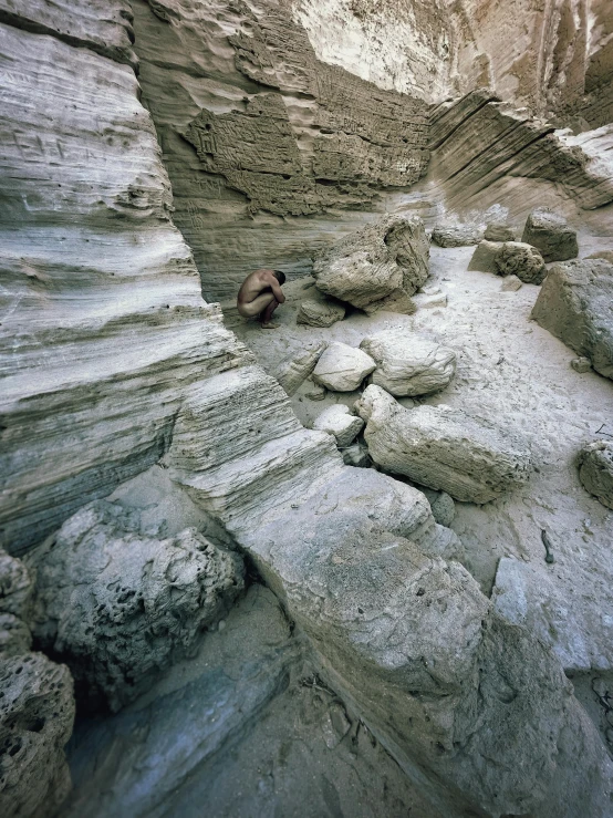 the rocks and water in a gorge is very strange