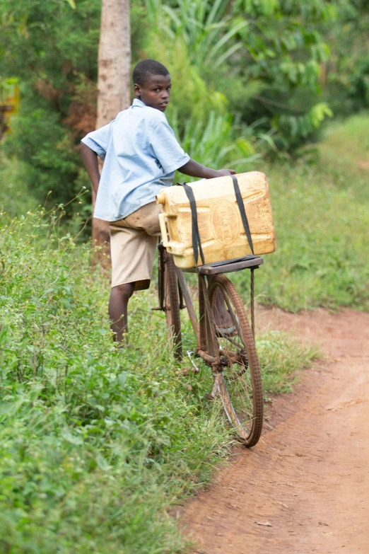 a man that is on a bike with a basket