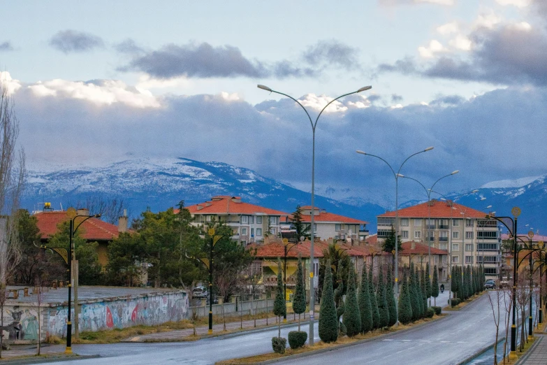 a street view looking toward town below