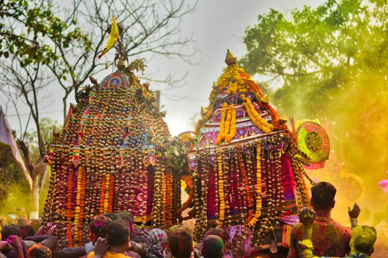 a large float that is sitting in the street