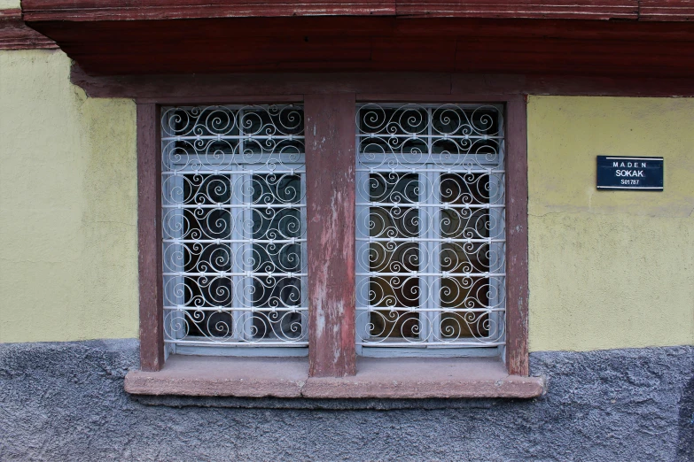 a window with two windows on each side