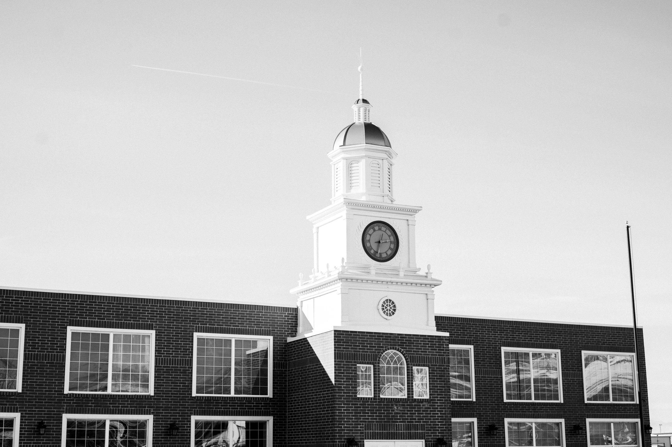 a building that has a clock on it