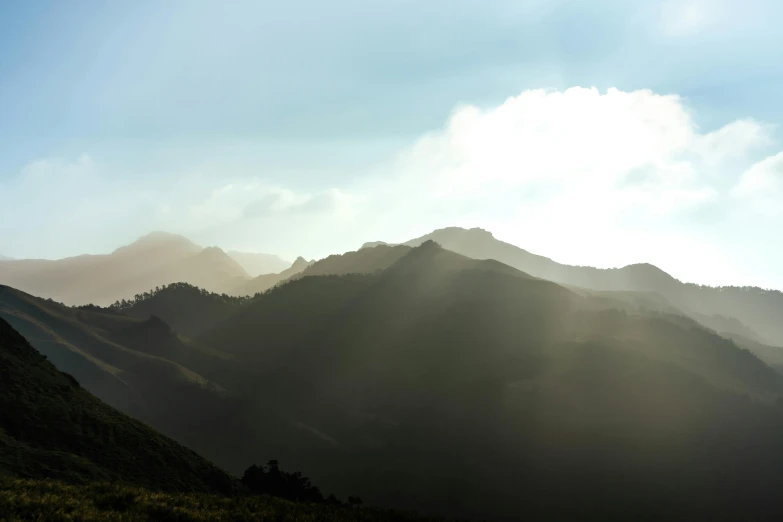 some very nice looking mountains in the sun