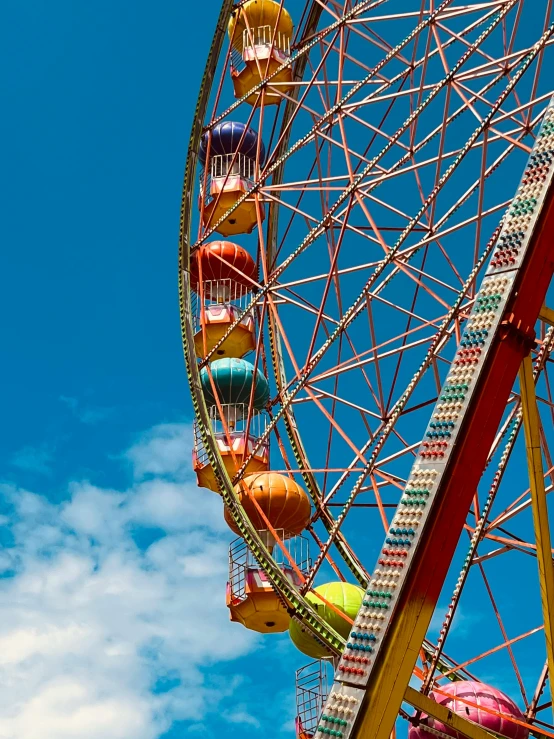 the ferris wheel with several rides on display