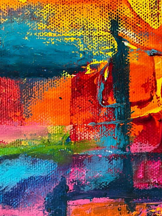 a colorful painting made with different colors